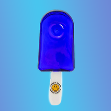Load image into Gallery viewer, Cute Blue Popsicle Pipe | Pretty Blue Pipe for Sale | Girly Pipes for Smoking | Cannabis Pipes | Ice Cream Pipe
