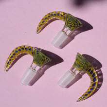 Load image into Gallery viewer, 14mm Slide / Bowl Piece | 420 Gift | Yellow and Blue | for Smoking