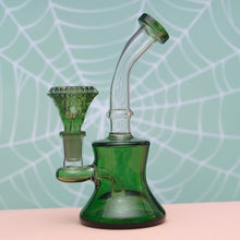 Load image into Gallery viewer, Green Bong with Pretty Bowl Piece