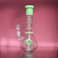 Load image into Gallery viewer, Fancy and Affordable Green Bong with Cute Pink Background | Online Head Shop