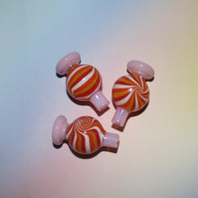 Load image into Gallery viewer, Cute Retro-Inspired Colorful Carb Cap | Red, Yellow, Pink and Orange | For Use with Dab Rig and Concentrates