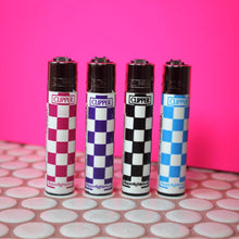 Load image into Gallery viewer, Checkered Clipper Lighter Pack of 4