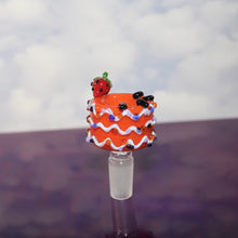 Load image into Gallery viewer, Cake 14mm Bowl Piece Slide for Bong - Yellow Blue and Orange , Strawberry and Watermelon | Cute Online Smoke Shop Bloomfield | Cute Headshop
