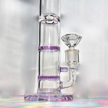 Load image into Gallery viewer, Straight Shot Tube Water Pipe Bong - Diamond Bowl Piece / Slide | Cute Online Smoke Shop Head Shop