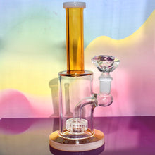 Load image into Gallery viewer, Cute Amber Bong with Showerhead Percolator and free 14mm Bowl Piece