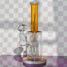 Load image into Gallery viewer, Cute Bong for Sale with Amber Features and Free 14mm Bowl Piece