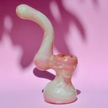 Load image into Gallery viewer, Cute Pink and Yellow Marble Bubbler / Water Pipe | Shop Bloomfield