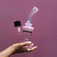 Load image into Gallery viewer, Cool Pink Bong for Sale with Free Cube 14mm Bowl Piece | Shop Bloomfield for Weed Accessories
