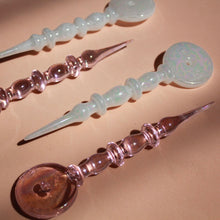 Load image into Gallery viewer, Elegant Pearl and Pink Dabber for Smoking Concentrates | Cute Dab Tools for Sale