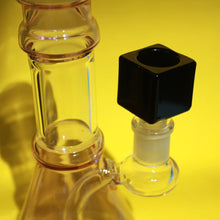 Load image into Gallery viewer, Dress up your bong with a Black Cube Bowl Piece | Cute Online Smoke Shop and Bong Accessories