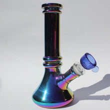 Load image into Gallery viewer, Dark Blue Iridescent Bong for Sale with Matching Bowl Piece