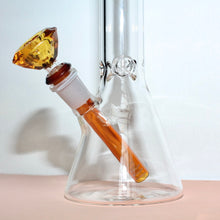 Load image into Gallery viewer, Amber Bling Diamond Downstem Bong | Cute Online Smoke Shop