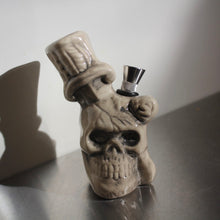 Load image into Gallery viewer, Affordable Smokeware | Impaled Skull Ceramic Bubbler