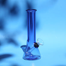 Load image into Gallery viewer, Small Blue bubbler Bong with downstem and carb