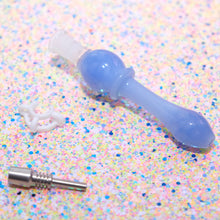 Load image into Gallery viewer, Cute Blue Dab Straw for Smoking with Concentrates