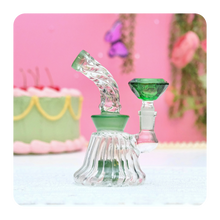 Load image into Gallery viewer, Mini Green Embellished Water Pipe for Smoking