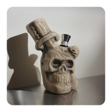 Load image into Gallery viewer, Impaled Ceramic Skull Bubbler for Smoking