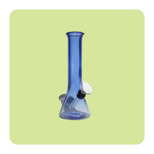 Load image into Gallery viewer, This small blue easy starter bong for beginners is simple to clean and gets the job done