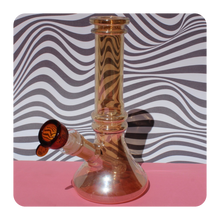 Load image into Gallery viewer, Iridescent Rose Gold Bong with Matching Bowl PIece