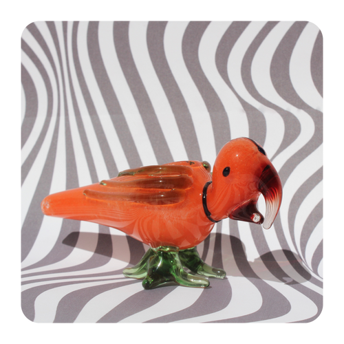 Cute Orange Bird Hand Pipe for Smoking | Shop Bloomfield | Parrot Pipe