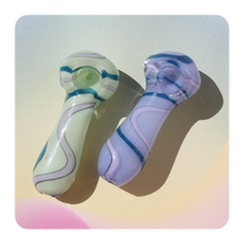 Load image into Gallery viewer, Cute Purple Retro-inspired Pipe | Little Green pipe | Shop Bloomfield Girly Online Smoke Shop Head Shop Quick Delivery Women Owned