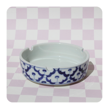 Load image into Gallery viewer, Vintage Inspired Blue and White Hand Painted Ash Tray | 420 Accessories