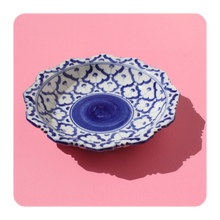Load image into Gallery viewer, Blue Ceramic Porcelain Roll Tray | Shop Bloomfield Hand Painted in Thailand