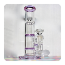 Load image into Gallery viewer, Straight Shot Cute Purple Water Pipe Bong - Diamond Bowl Piece / Slide | Online Smoke Shop Head Shop
