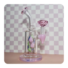 Load image into Gallery viewer, Cute Girly Bong with Pink Leaves | Shop Bloomfield Onilne Smoke Shop