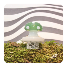 Load image into Gallery viewer, Green Mushroom Carb Cap for Rig and Babger