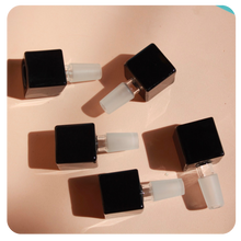 Load image into Gallery viewer, Black Cube / Square 14mm Bowl Piece | Shop Bowl Pieces and Accessories