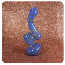 Load image into Gallery viewer, Mini Glass Bubbler for Smoking | Purple Glass Pipe | Shop Bloomfield