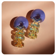 Load image into Gallery viewer, Purple Modern Glass Art Smoking Pipe | 420 Accessories