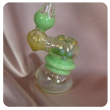Load image into Gallery viewer, Adorable, Fun-Sized Cute and High Quality Green Bubbler for Smoking