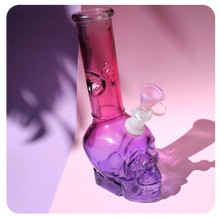 Load image into Gallery viewer, Pink and Purple Ombre Skull Bong | Shop Bloomfield for trendy 420 girly smoking accessories