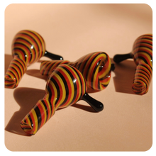 Load image into Gallery viewer, 14mm Bowl Piece with Swirl Pattern | Black, Red and Yellow