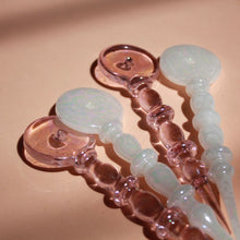 Load image into Gallery viewer, Elegant Pearl and Pink Glass Dabber / Dab Tool for Smoking Concentrates | Dab Tools for Sale