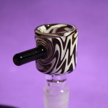 Load image into Gallery viewer, Black and White Trippy Bowl Piece 14mm - SHOP BLOOMFIELD | Online Smoke Shop