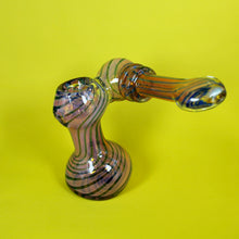 Load image into Gallery viewer, Pink Bubbler with Blue Stripe for Smoking | 420 Accessories | Shop Bloomfield Online Smoke Shop