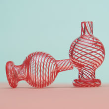 Load image into Gallery viewer, Red Swirl Carb Cap | Handblown | Heat Resistant | For Smoking Concentrates