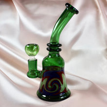 Load image into Gallery viewer, Trippy and Melty Green Bong for Sale | Shop Bloomfield
