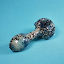 Load image into Gallery viewer, Blue and White Speckled Smoking Hand Pipe SHOP BLOOMFIELD | Online Smoke Shop, Bubblers, Bongs