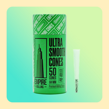 Load image into Gallery viewer, Green 50-pack of Cones for Smoking | Buy Cones Online | Buy Bulk Cones | Advanced Filtration | Cute Green Cones for Pre-rolls | Cannabis Accessories
