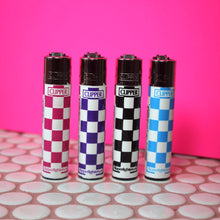 Load image into Gallery viewer, Checkered Clipper Lighter Pack of 4
