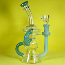 Load image into Gallery viewer, Jade Green Water pipe with Matching Mouth PIece | Recycler | Shop Bloomfield
