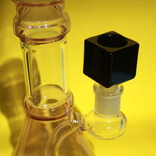 Load image into Gallery viewer, Dress up your bong with a Black Cube Bowl Piece | Cute Online Smoke Shop and Bong Accessories
