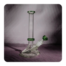 Load image into Gallery viewer, Chic Bong with Matching Green Mouthpiece, Embellishments and Free Bowl Piece
