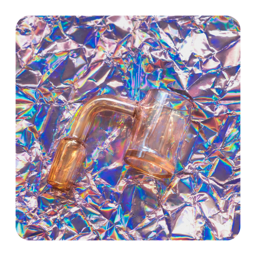 Rose Gold Iridescent Banger for Dab Rig | Shop Bloomfield | Cute Smoking Accessories