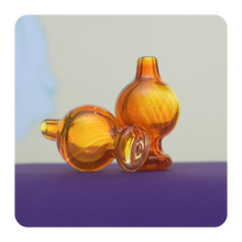 Load image into Gallery viewer, Amber Bubble Carb Cap for Smoking Concentrates
