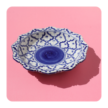 Load image into Gallery viewer, Blue Ceramic Porcelain Roll Tray | Shop Bloomfield Hand Painted in Thailand 
